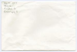[Envelope by Cindy C. Smolovik containing index inventory cards #1]