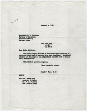 [Letter from Earl F. Rose to W. E. Richburg, January 4, 1967]