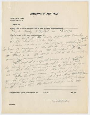 [Affidavit In Any Fact by Roy S. Truly #1]