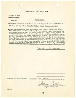 Primary view of object titled '[Affidavit In Any Fact by Mary E. Bledsoe]'.