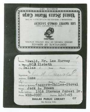 [Lee Harvey Oswald's ID Cards]