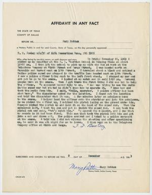 [Affidavit in Any Fact - Statement by T. F. Bowley, December 2, 1963 #2]