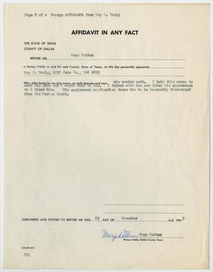 [Affidavit in Any Fact - Statement by Roy S. Truly, November 23, 1963 #2]
