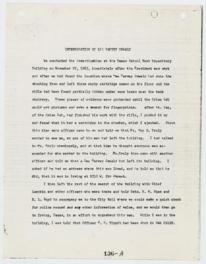 [Draft of Interrogation of Lee Harvey Oswald #2]