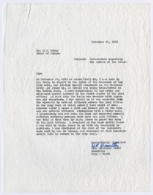 [Report to Chief J. E. Curry by D. G. Brantley, regarding the murder of Lee Harvey Oswald #4]