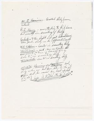 [Handwritten note concerning personnel involved in arresting Jack Ruby]
