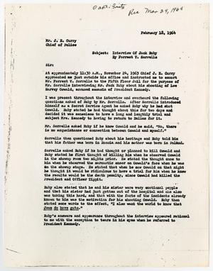 Primary view of object titled '[Report regarding an interrogation of Jack Ruby]'.