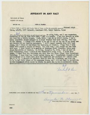 [Affidavit in Any Fact - Statement by Michael Ralph Paine, November 23, 1963 #3]