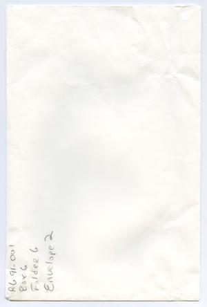 [Envelope by Cindy C. Smolovik containing index inventory cards #2]
