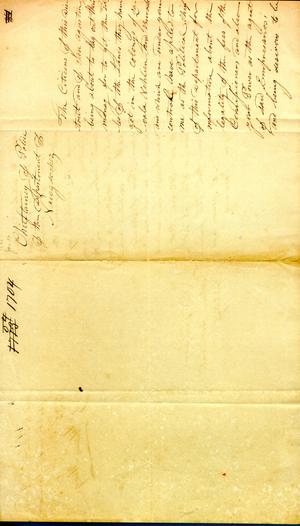 [Letter from Political Chief of Nacogdoches to Archivaldo Hopkins] January 16th 1835