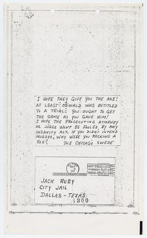 [Letters Sent to Jack Ruby in Dallas County Jail]