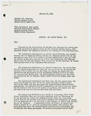 [Report to W. P. Gannaway by Bob K. Carroll and W. S. Biggio, January 27, 1964 #3]