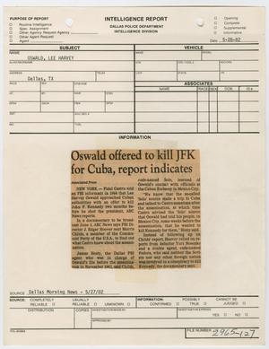 [Intelligence Report: Dallas Morning News Clipping, May 28, 1982]