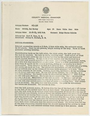 [Autopsy Report for Lee Harvey Oswald, November 24, 1963 #2]