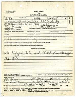 [Arrest Report for the shooting of Lee Harvey Oswald #1]