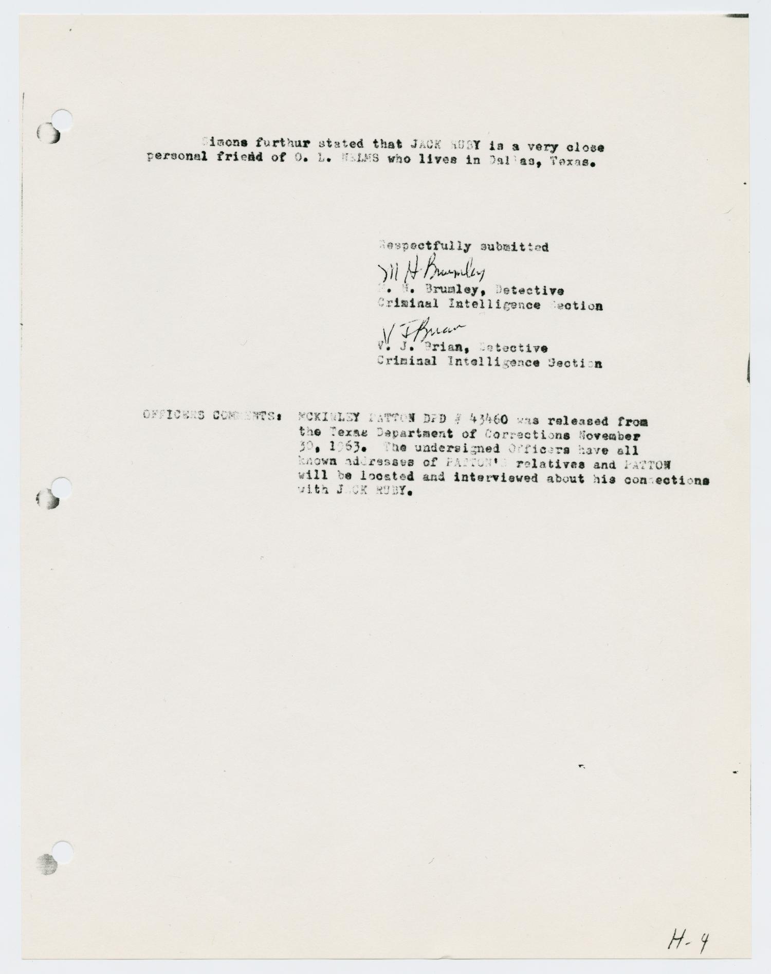 [Report to W. P. Gannaway by M. H. Brumley and  V. J. Brian, January 31, 1964]
                                                
                                                    [Sequence #]: 3 of 4
                                                