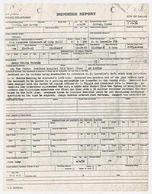 [Homicide Report for the Murder of Lee Harvey Oswald #2]