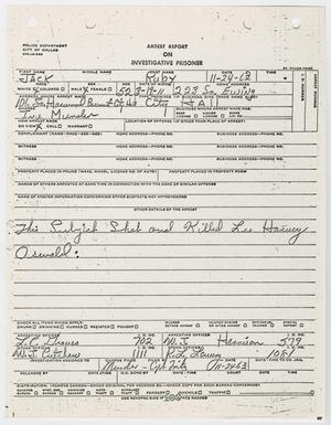 [Arrest Report for the shooting of Lee Harvey Oswald #2]