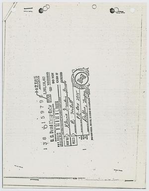 [Money Order by A. Hidell for Klein's Sporting Goods #2]