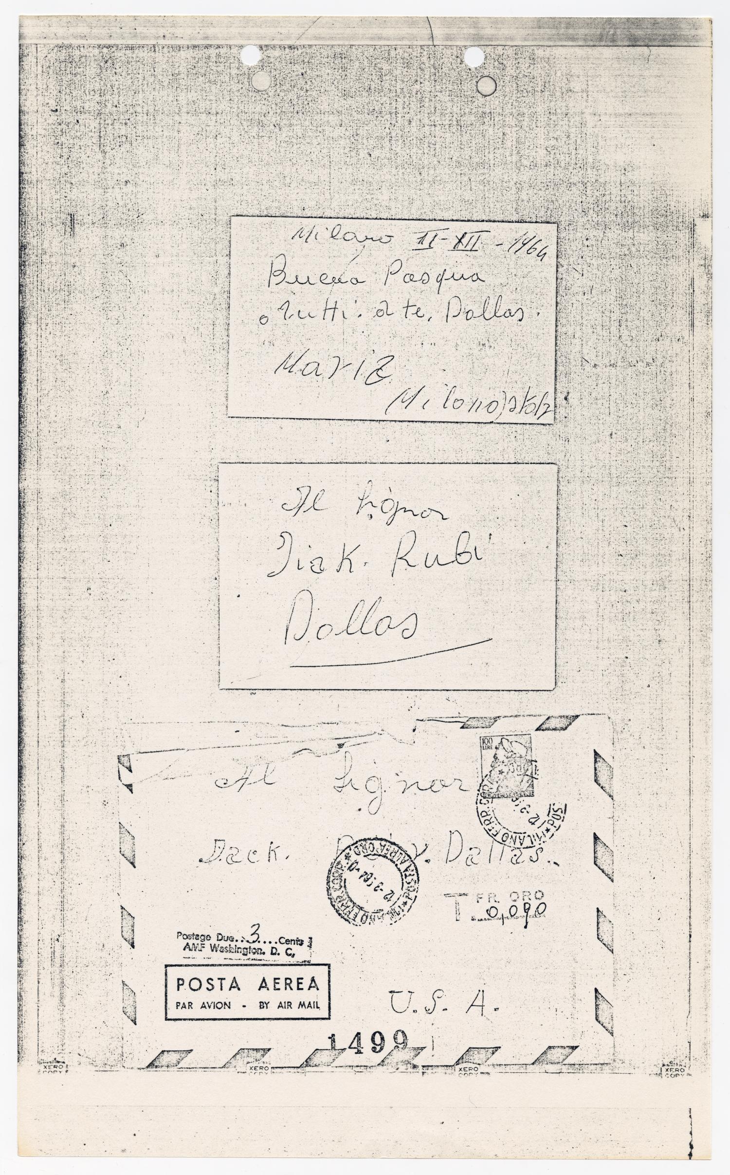 [Letters Sent to Jack Ruby in 1964]
                                                
                                                    [Sequence #]: 3 of 160
                                                