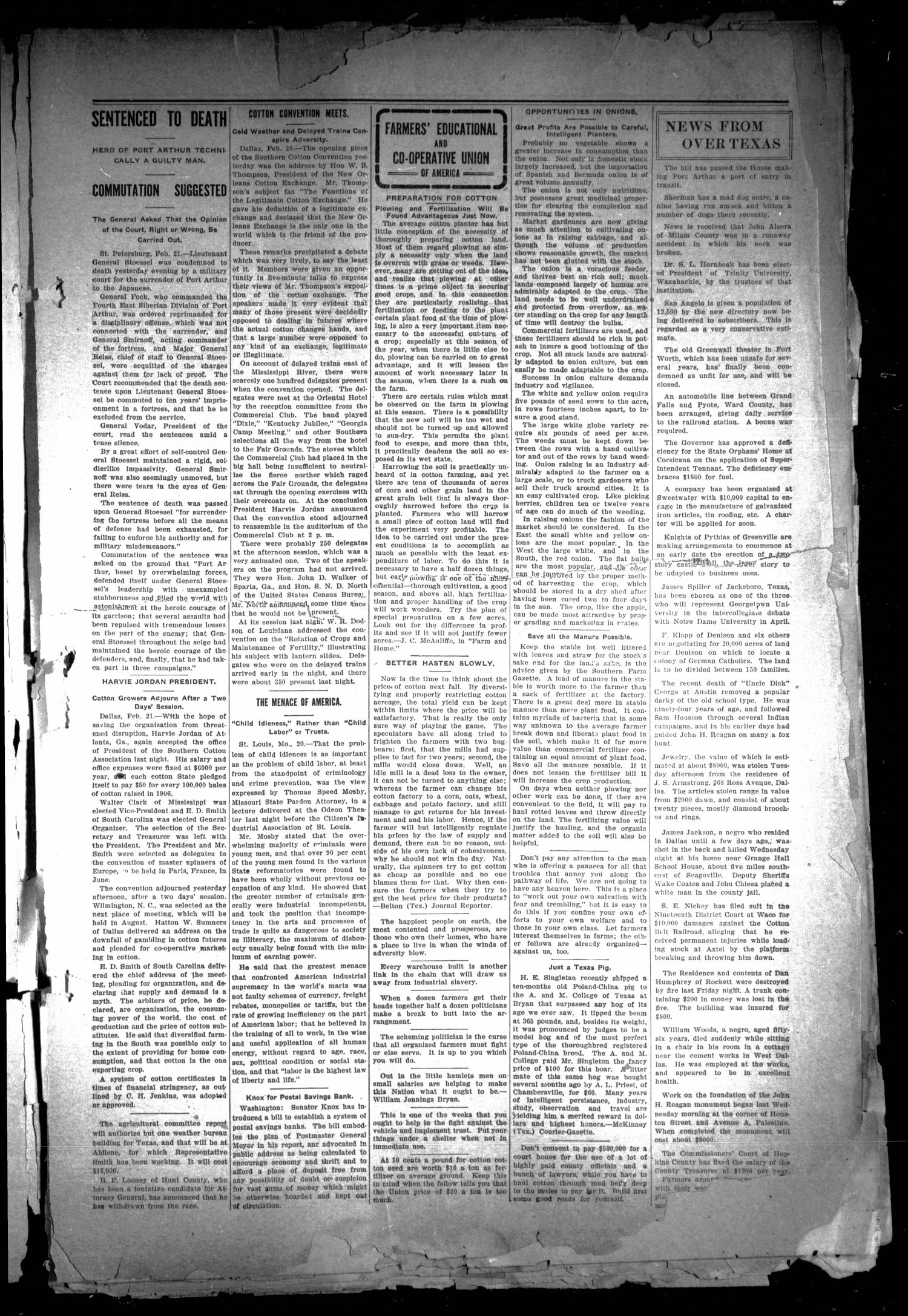 The Cass County Sun (Linden, Tex.), Vol. 33, No. 9, Ed. 1 Tuesday, March 3, 1908
                                                
                                                    [Sequence #]: 3 of 8
                                                