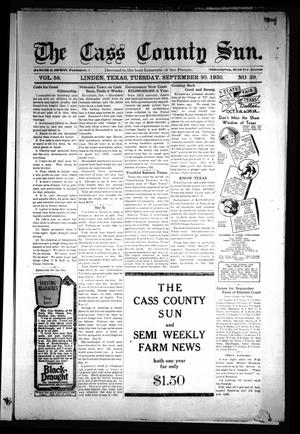 The Cass County Sun (Linden, Tex.), Vol. 55, No. 39, Ed. 1 Tuesday, September 30, 1930