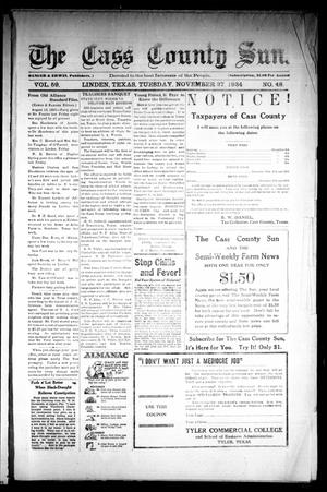 The Cass County Sun (Linden, Tex.), Vol. 59, No. 48, Ed. 1 Tuesday, November 27, 1934