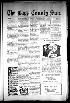 The Cass County Sun (Linden, Tex.), Vol. 55, No. 5, Ed. 1 Tuesday, February 4, 1930