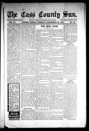 The Cass County Sun (Linden, Tex.), Vol. 56, No. 52, Ed. 1 Tuesday, December 29, 1931