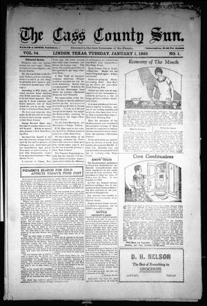The Cass County Sun (Linden, Tex.), Vol. 54, No. 1, Ed. 1 Tuesday, January 1, 1929