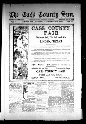 Primary view of object titled 'The Cass County Sun (Linden, Tex.), Vol. 51, No. 39, Ed. 1 Tuesday, September 28, 1926'.
