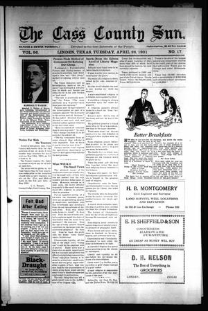 The Cass County Sun (Linden, Tex.), Vol. 56, No. 17, Ed. 1 Tuesday, April 28, 1931