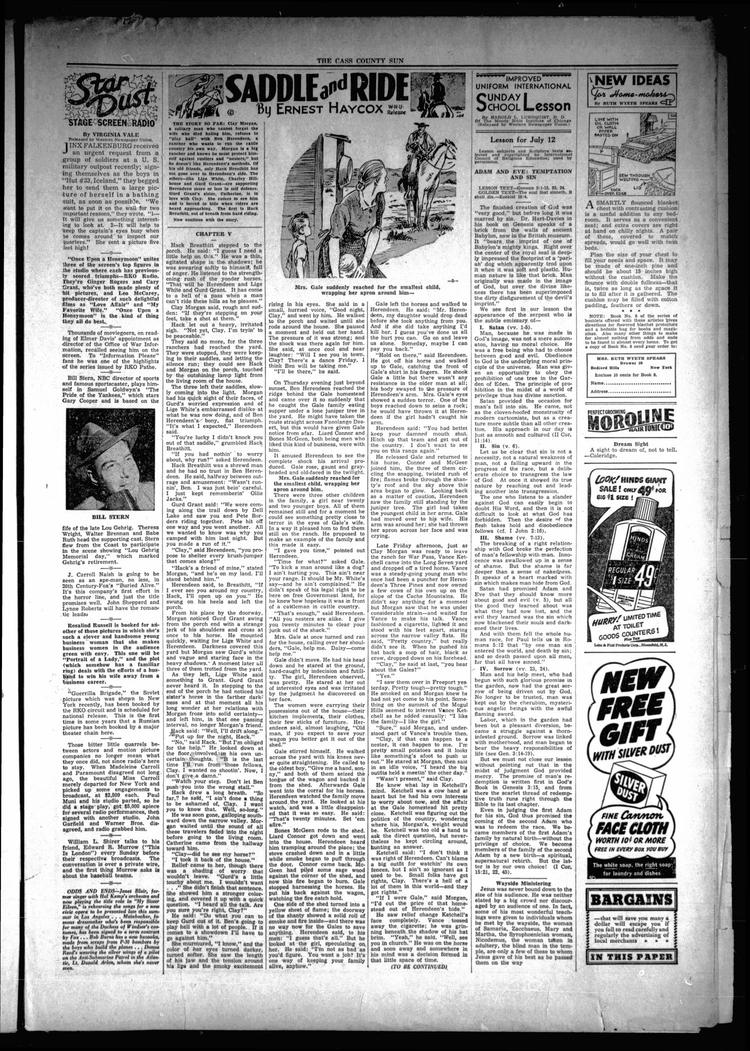 The Cass County Sun (Linden, Tex.), Vol. 66, No. 28, Ed. 1 Thursday, July 9, 1942
                                                
                                                    [Sequence #]: 3 of 8
                                                