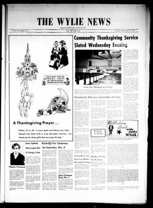 The Wylie News (Wylie, Tex.), Vol. 26, No. 22, Ed. 1 Thursday, November 22, 1973