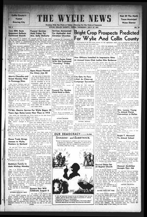 The Wylie News (Wylie, Tex.), Vol. 4, No. 16, Ed. 1 Thursday, July 12, 1951