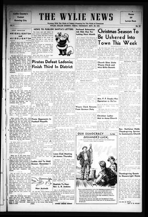 The Wylie News (Wylie, Tex.), Vol. 4, No. 36, Ed. 1 Thursday, November 29, 1951