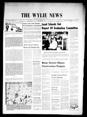 Primary view of object titled 'The Wylie News (Wylie, Tex.), Vol. 26, No. 19, Ed. 1 Thursday, November 1, 1973'.