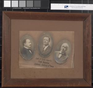 Primary view of object titled '[Photos of Three Members of the Galveston Court of Civil Appeals]'.