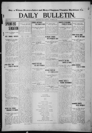Daily Bulletin. (Brownwood, Tex.), Vol. 12, No. 34, Ed. 1 Wednesday, November 29, 1911