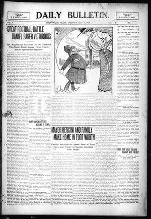 Daily Bulletin. (Brownwood, Tex.), Vol. 9, No. 1, Ed. 1 Thursday, October 15, 1908