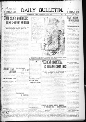 Daily Bulletin. (Brownwood, Tex.), Vol. 8, No. 304, Ed. 1 Thursday, October 8, 1908