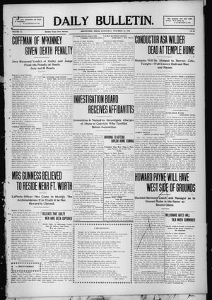Daily Bulletin. (Brownwood, Tex.), Vol. 10, No. 33, Ed. 1 Wednesday, November 24, 1909