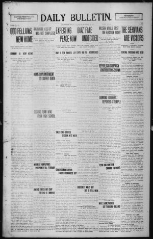 Primary view of object titled 'Daily Bulletin. (Brownwood, Tex.), Vol. 12, No. 314, Ed. 1 Saturday, October 26, 1912'.