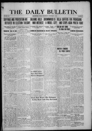 The Daily Bulletin (Brownwood, Tex.), Vol. 15, No. 17, Ed. 1 Wednesday, November 3, 1915