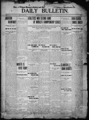 Daily Bulletin. (Brownwood, Tex.), Vol. 11, No. 309, Ed. 1 Monday, October 16, 1911