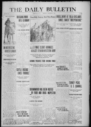 The Daily Bulletin (Brownwood, Tex.), Vol. 13, No. 281, Ed. 1 Thursday, September 24, 1914