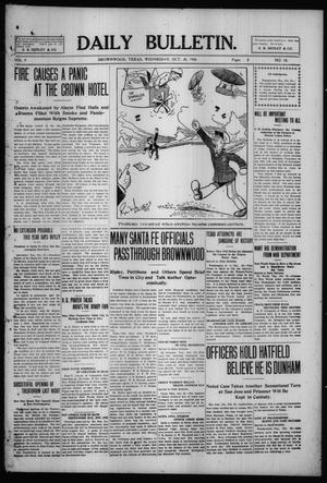 Daily Bulletin. (Brownwood, Tex.), Vol. 9, No. 12, Ed. 1 Wednesday, October 28, 1908