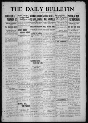 Primary view of object titled 'The Daily Bulletin (Brownwood, Tex.), Vol. 15, No. 18, Ed. 1 Thursday, November 4, 1915'.