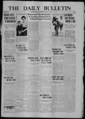 The Daily Bulletin (Brownwood, Tex.), Vol. 16, No. 74, Ed. 1 Thursday, January 11, 1917