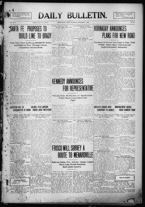 Daily Bulletin. (Brownwood, Tex.), Vol. 9, No. 279, Ed. 1 Tuesday, September 7, 1909
